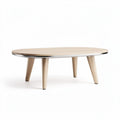 Tavolino ovale in legno nero dimensioni 100 x 60 x 30cm con gambe cilindriche