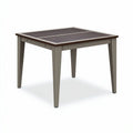 Tavolo quadrato in legno e materiale composito 90 x 90 x 75cm colore grigio e marrone